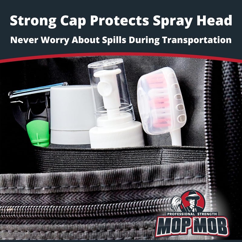 Mop Mob Leak Proof Fine Mist Spray Head 6 Pk. Plunger Sprayer Replacement Cap for Large Bottles, BPA-free 24/410 Thread Fingertip Pump Mister Top with 9.25 in. Tube for Home, Cleaning, Beauty + Hair Care - Image 5